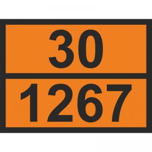 Знак безопасности Технотерра "ООН 30/1267 Нефть сырая О12" (300х400мм, полипропиленовая пленка) 1шт.