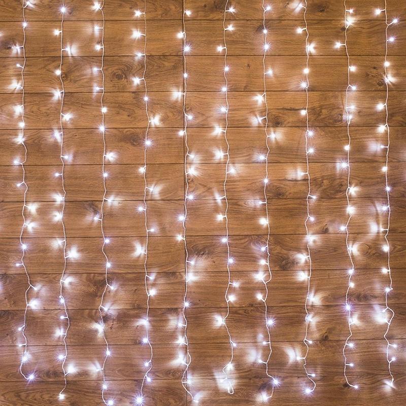 Гирлянда светодиодная Neon-Night Дождь бахрома белая 96 светодиодов (1.5x1.5 м)