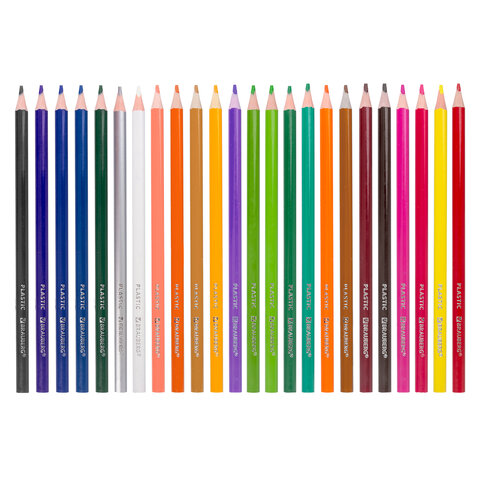 Карандаши цветные 24 цвета Brauberg Premium (L=176мм, 3гр, грифель мягкий 3мм, пластик) 6 уп. (181663)