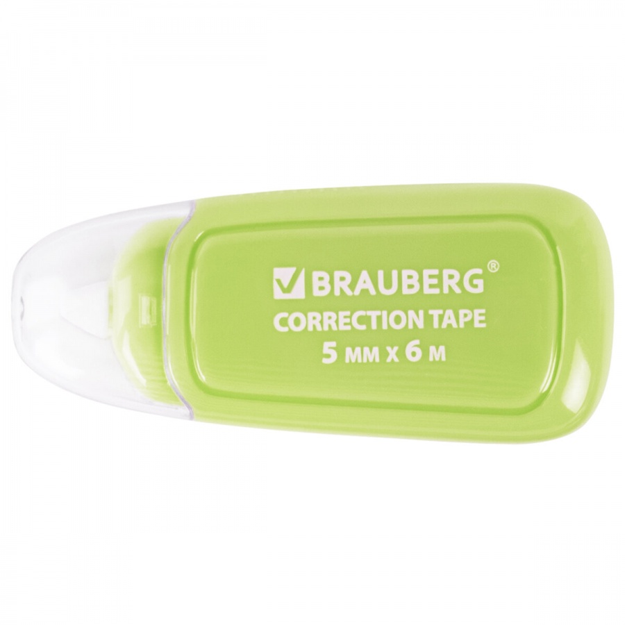 Корректирующая лента Brauberg Compact Plus Pastel, 5мм х 6м, корпус цветной (270551)