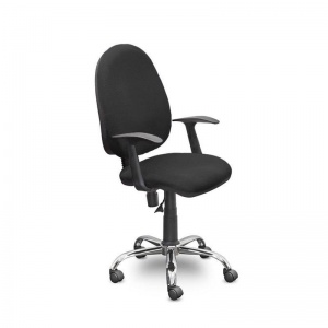 Кресло офисное Easy Chair 223 PC, ткань черная, хром