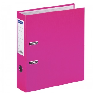 Папка с арочным механизмом OfficeSpace (70мм, картон/бумвинил, с карманом на корешке) розовая (289635)