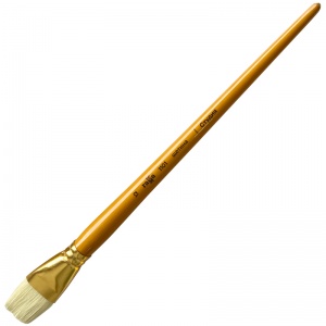 Кисть художественная Гамма "Студия" щетина, плоская №12, длинная ручка, 6шт. (1101012)
