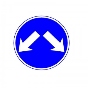 Знак 4.2.3 Объезд препятствия справа или слева тип А II (D = 700 мм)