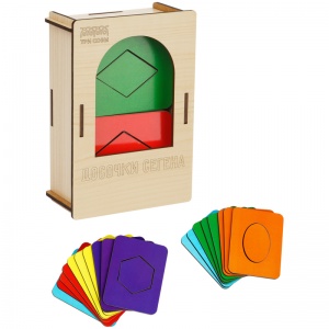 Развивающая игрушка Три Совы "Методика Сегена. Досочки №1", 18 рамок, 18 вкладышей, дерево, яркие цвета (РМ00006)