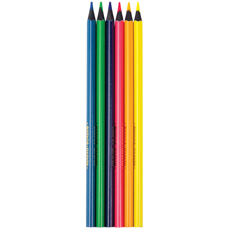 Карандаши цветные 6 цветов Мульти-Пульти &quot;Енот на лужайке&quot; (L=177мм, D=7мм, d=3мм, 3гр, неоновые) картон (CP_14753)