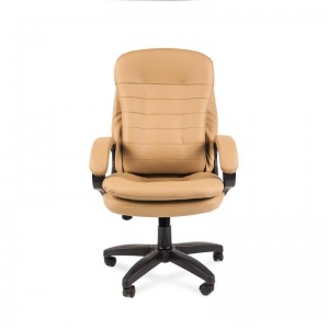 Кресло руководителя Easy Chair 515 TPU, экокожа бежевая, пластик