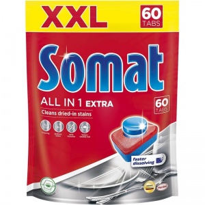 Таблетки для посудомоечных машин Somat All-in-1 Extra, 60шт.