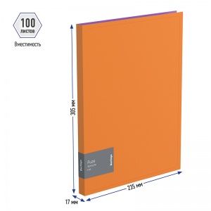 Папка-скоросшиватель с пружинным механизмом Berlingo Fuze (А4, 17мм, 600мкм, пластик) оранжевая (AHp_00316)