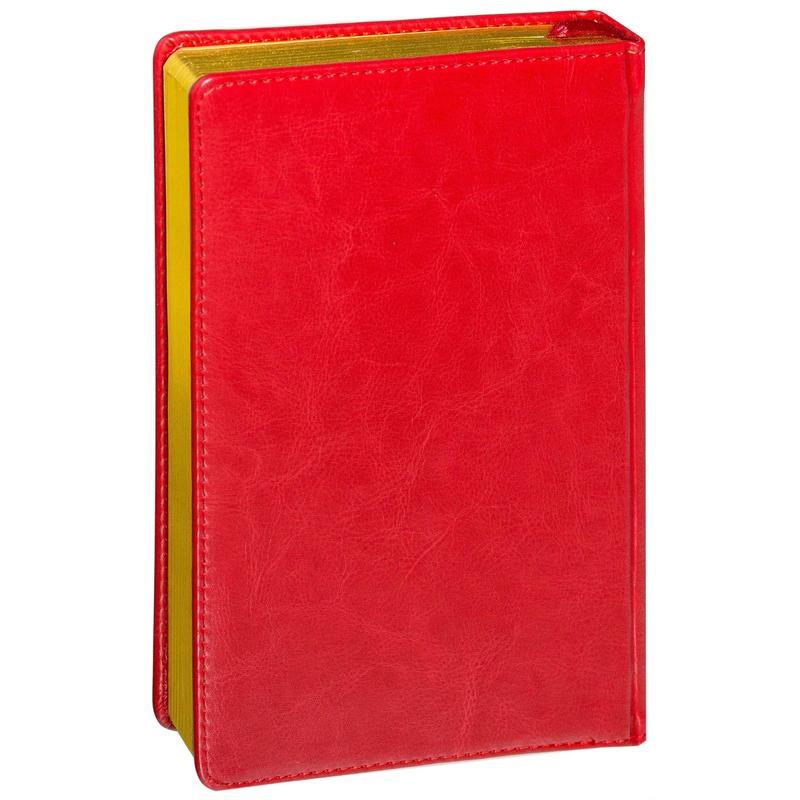 Ежедневник недатированный А5 Attache Sidney Nebraska (136 листов) обложка кожзам, красная, золотистый срез