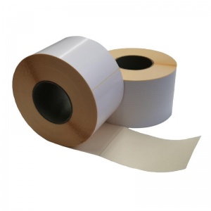 Термотрансферные этикетки бумажные полуглянцевые, 100x280мм, втулка 76мм, 1000шт. в рулоне, 4 рулона в упаковке