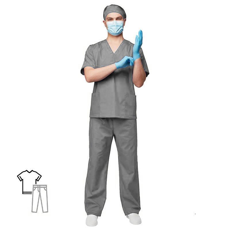 Мед.одежда Костюм хирурга универсальный м05-КБР, серый (размер 60-62, рост 182-188)