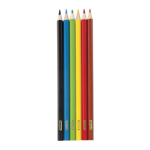 Карандаши цветные 6 цветов Пифагор &quot;Жираф&quot; (d=2.65мм, 6гр, пластик) (181249)