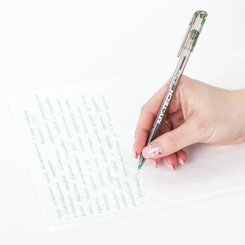 Ручка шариковая Pensan My-Tech (0.7мм, зеленый цвет чернил, игольчатый стержень, масляная) 25шт. (2240/25)