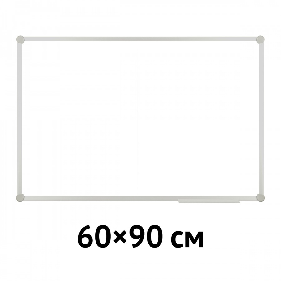 Доска магнитно-маркерная OfficeSpace (60x90см, алюминиевая рама Slim, полочка) (343753)