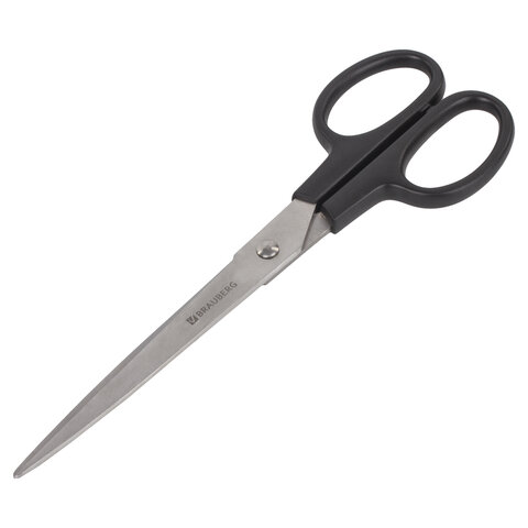 Ножницы Brauberg Standard 205мм, классической формы, черные, 6шт. (237097)