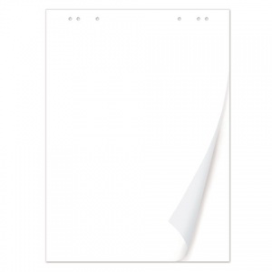 Блок бумаги для флипчарта Brauberg (675x980мм, 80г/м2, белый, 20 листов) (128646)