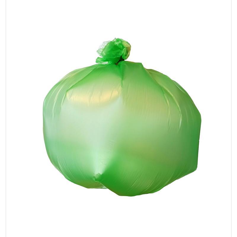 Пакеты для мусора 30л, Luscan Bio (50x60см, 10мкм, зеленые) ПНД, 30шт. в рулоне