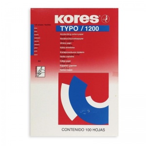Бумага копировальная Kores 1200, формат А4, синяя, пачка 100л. (78478)