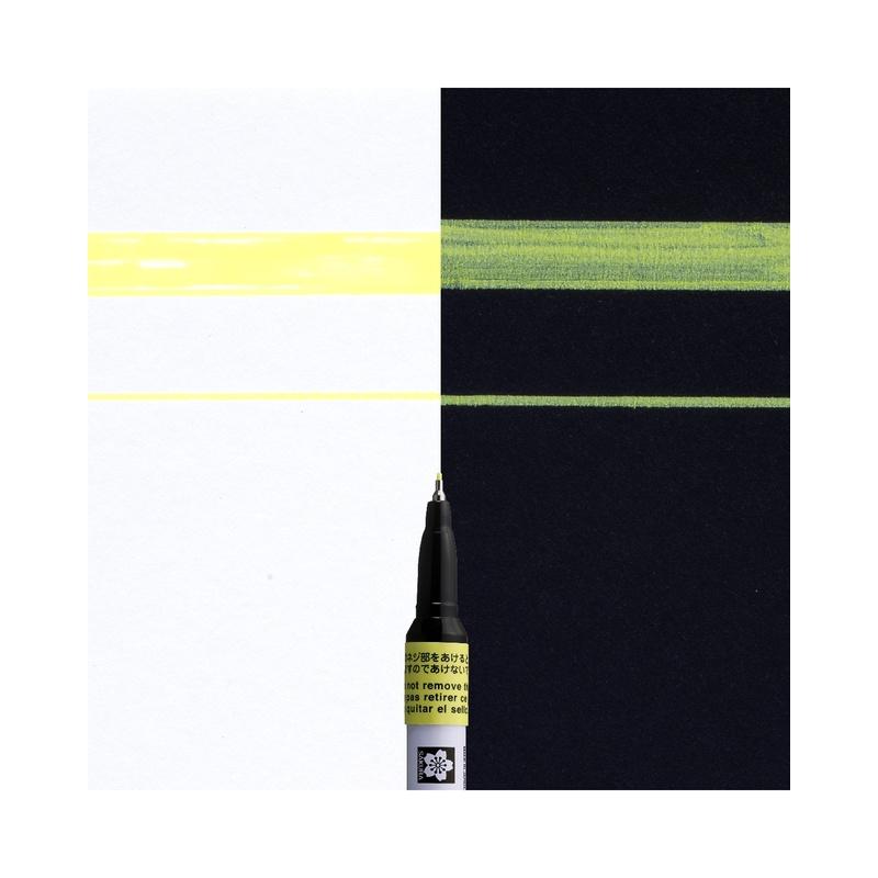 Маркер промышленный Sakura Pen-Touch (0.7мм, желтый) алюминий, 1шт.