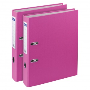 Папка с арочным механизмом OfficeSpace (70мм, А4, бумвинил, картон/бумвинил) розовая, 2шт. (295635)