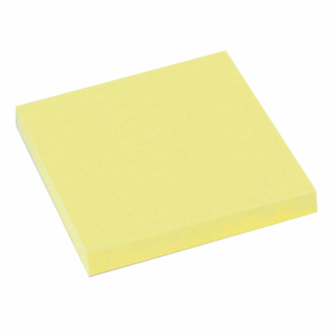 Стикеры (самоклеящийся блок) Staff, 50x50мм, желтый, 100 листов (127142), 12 уп.