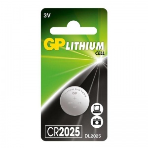 Батарейка GP Lithium CR2025 (3 В) литиевая (блистер, 1шт.) (CR2025-7BC1)