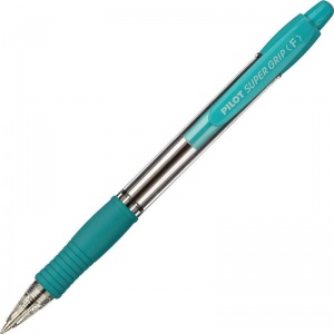 Ручка шариковая автоматическая Pilot Super Grip (0.32мм, синий цвет чернил, масляная основа, корпус голубой) 12шт. (BPGP-10R-F-SL)