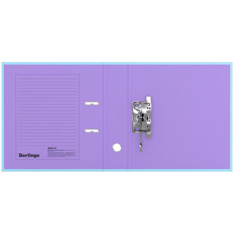 Папка с арочным механизмом Berlingo Haze (80мм, картон, матовая ламинированная) голубая (AMl80304)