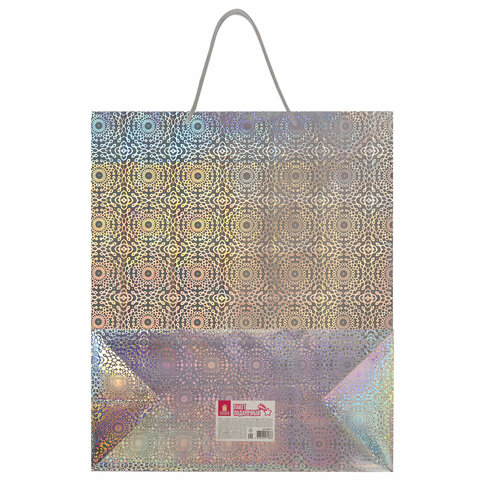 Пакет подарочный 40,6x19x48,8см Золотая Сказка голография, 3 цвета, 12шт. (606611)