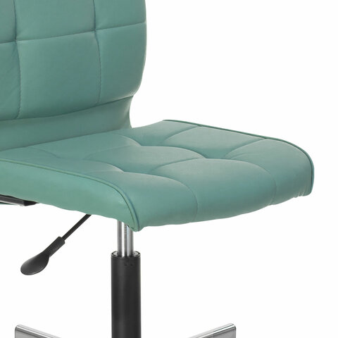 Кресло офисное Brabix &quot;Stream MG-314&quot;, экокожа серо-голубая, металл серебристый, без подлокотников