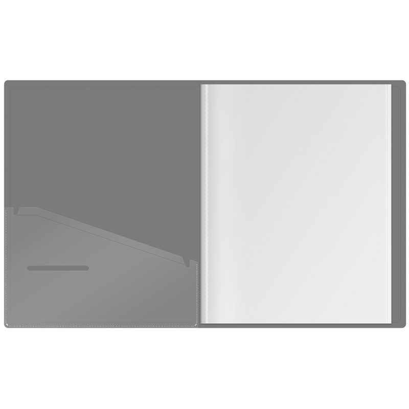 Папка файловая 20 вкладышей Berlingo Soft Touch (А4, 17мм, 700мкм, пластик) серая (DB4_20985)