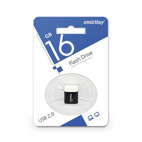 Флэш-диск USB 16Gb SmartBuy Lara, черный (SB16GBLARA-K), 210шт.