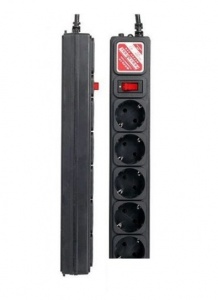 Сетевой фильтр PowerCube, 5 розеток, 5м, черный (SPG-B-15-BLACK)