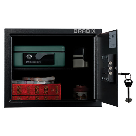 Сейф мебельный Brabix SF-280KL, черный, ключевой (S103BR212314)