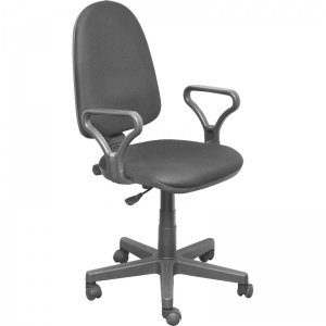 Кресло офисное Prestige GTP RU, ткань серая, пластик