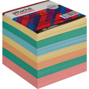 Блок-кубик для записей Attache Economy, 75x75x75мм, разноцветный