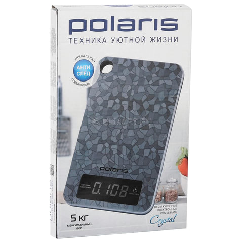 Кухонные весы Polaris PKS 0531ADL &quot;Crystal&quot;, серый