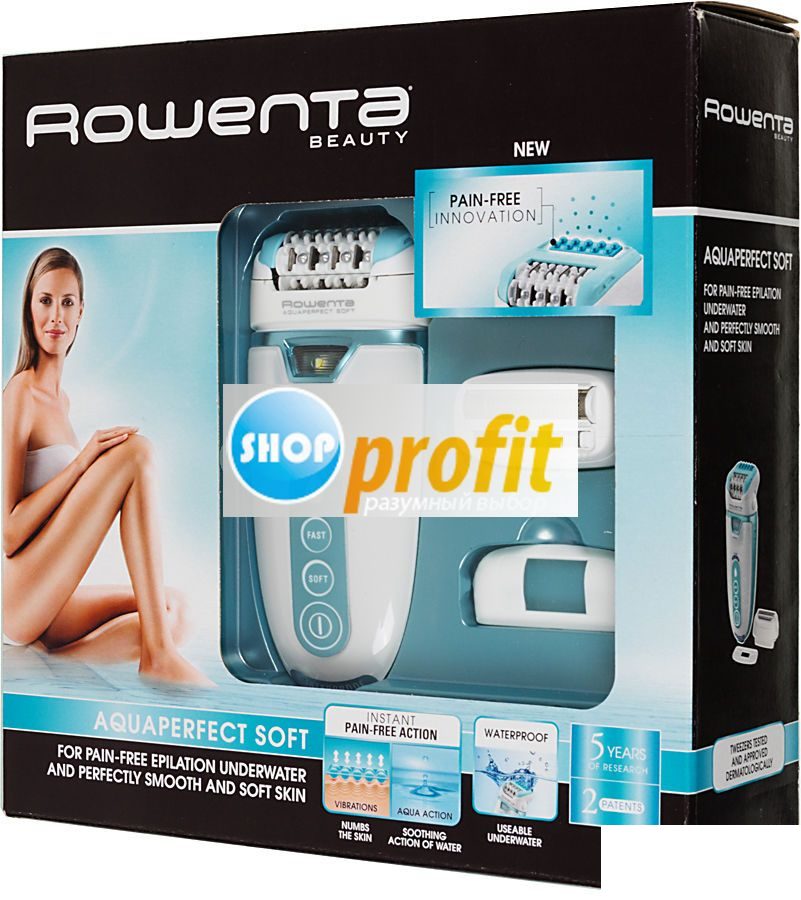 Эпилятор Rowenta Aquaperfect Soft EP-9300 (EP9300) работа от аккумулятора
