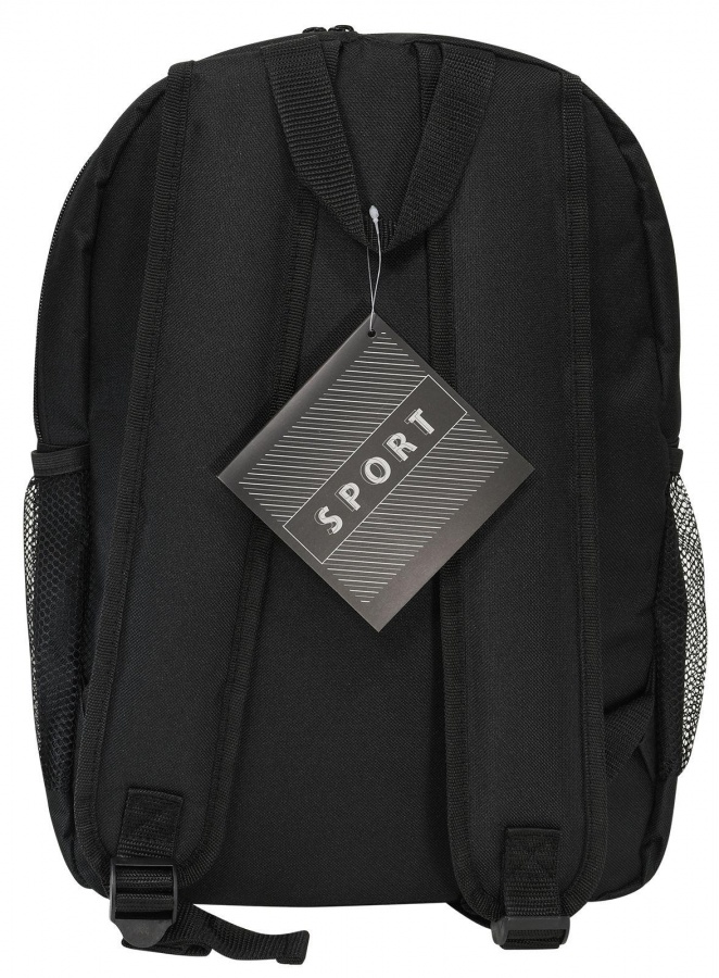 Рюкзак школьный Creativiki Sport Basic 20л, 41х30х16см, мягкий, 1 отделение, черно-серый