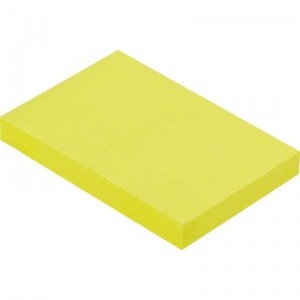 Стикеры (самоклеящийся блок) Attache Selection, 76x51мм, желтый неон, 100 листов, 12 уп.