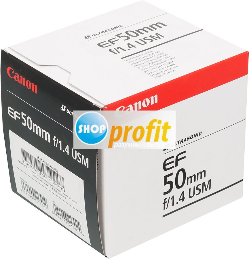Объектив Canon EF 50mm F1.4 USM, байонет Canon EF, черный (2515A012)