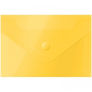 Папка-конверт на кнопке OfficeSpace (А7 (74x105мм), 150мкм, пластик) желтая, 20шт. (281230)