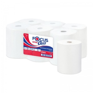 Полотенца бумажные для держателя 2-слойные Focus Extra Quick, рулонные, 6 рул/уп (5050023)