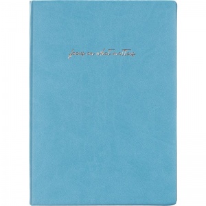 Ежедневник недатированный А5 Attache Dreams and thoughts (136 листов) обложка кожзам, голубой (розовый обрез)