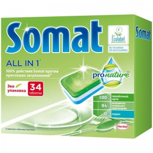 Таблетки для посудомоечных машин Somat Pro Nature, 34шт. (9000101424348)
