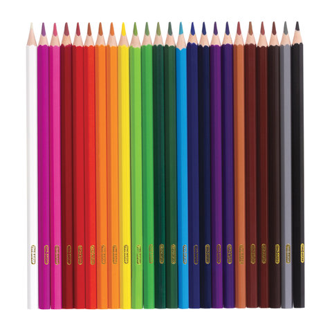Карандаши цветные 24 цвета Пифагор &quot;Жираф&quot; (d=2.6мм, 6гр, пластик) картонная упаковка (181252), 6 уп.