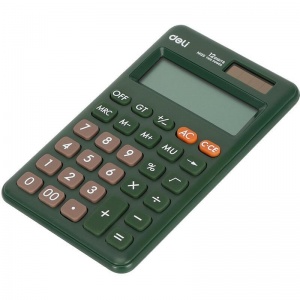 Калькулятор карманный Deli M120 (12-разрядный) зеленый