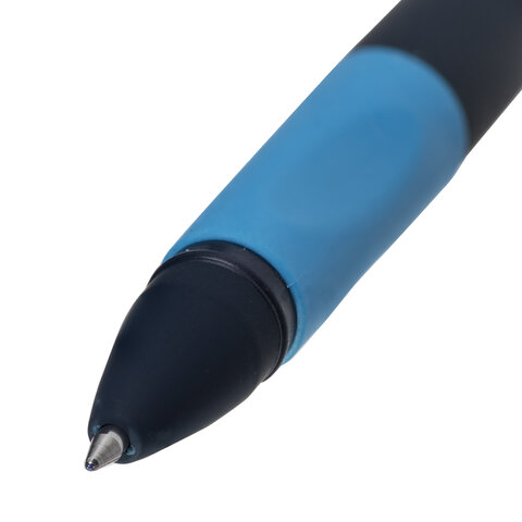 Ручка гелевая стираемая Brauberg Repeat (0.5мм, синяя, эргономичный держатель) 12шт. (143662)