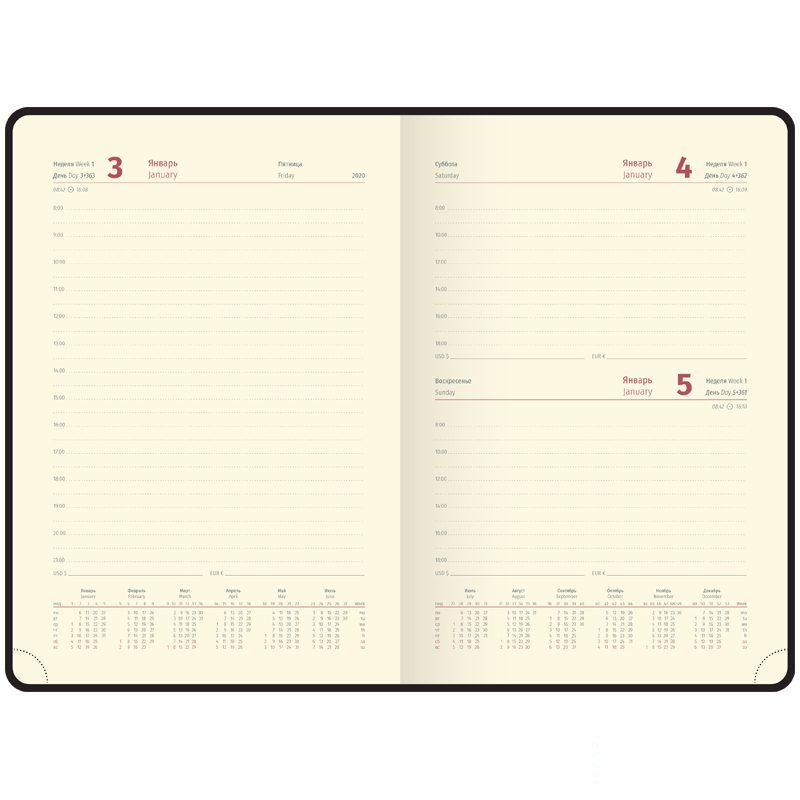 Ежедневник датированный на 2020 год А5 Berlingo Starlight (184 листа) обложка кожзам, серебристый срез, фиолетовая (DD0_83505)